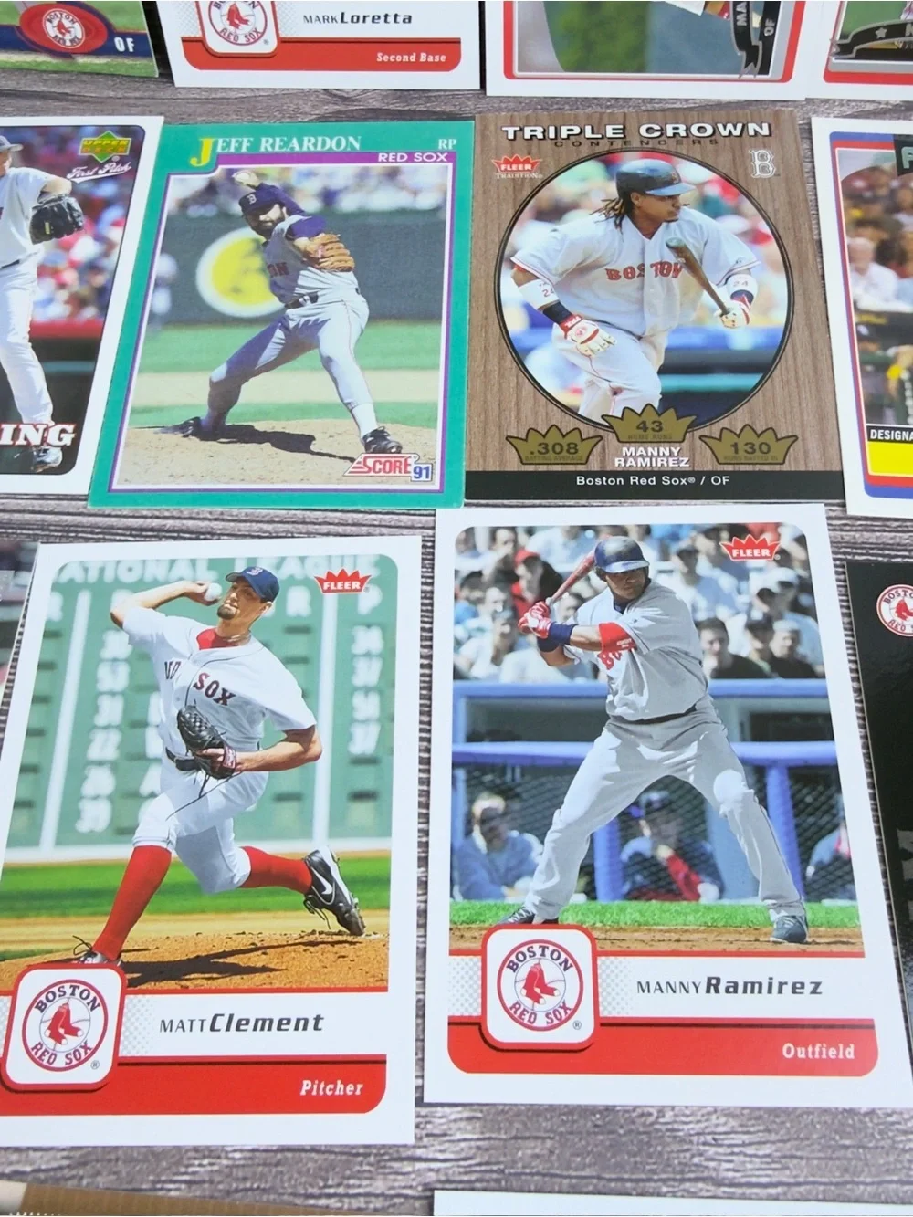 Boston Red Sox Lot 24x Ortiz Ramirez Schilling Varitek +